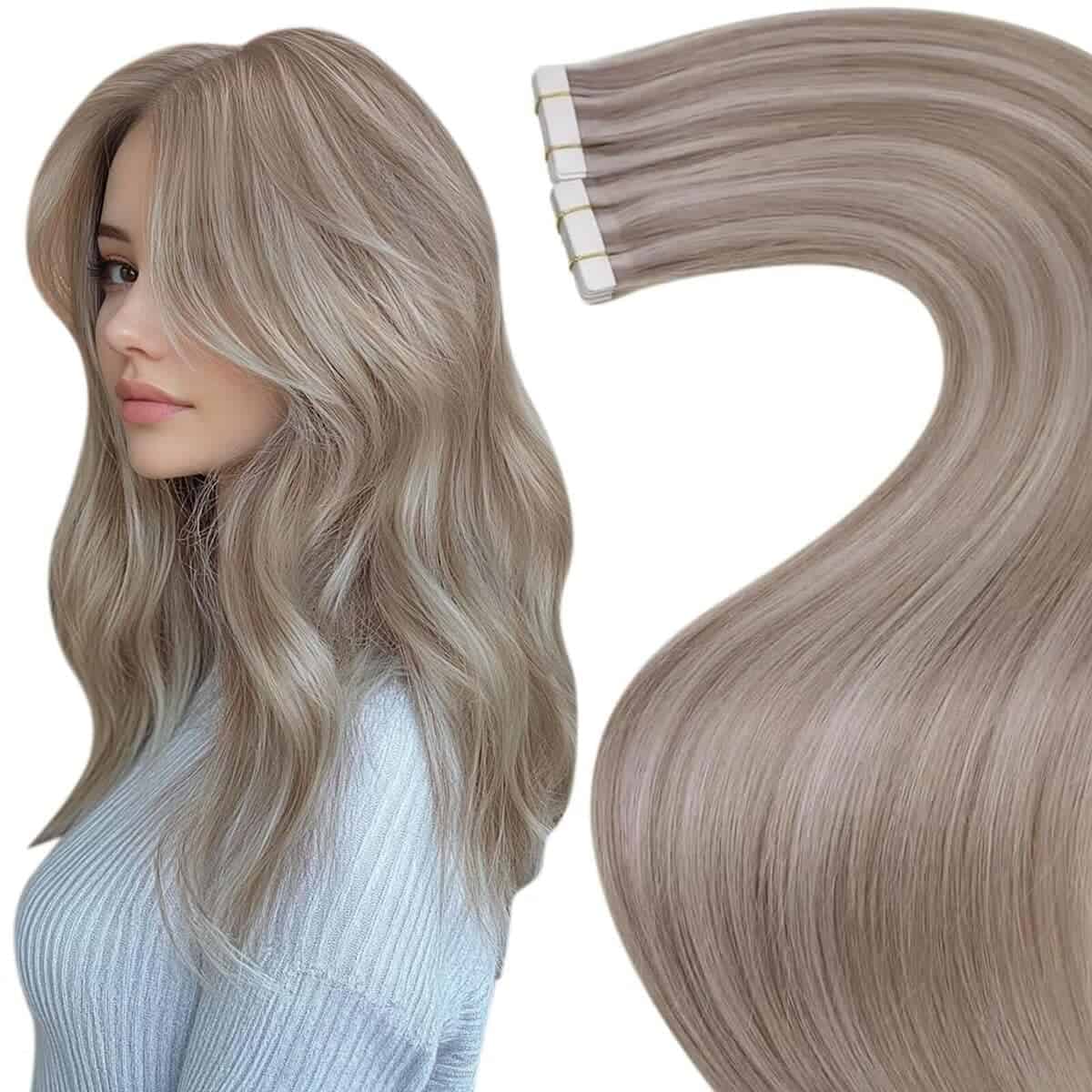 Extensiones de Cabello Tape in de Cabello Humano LaaVoo