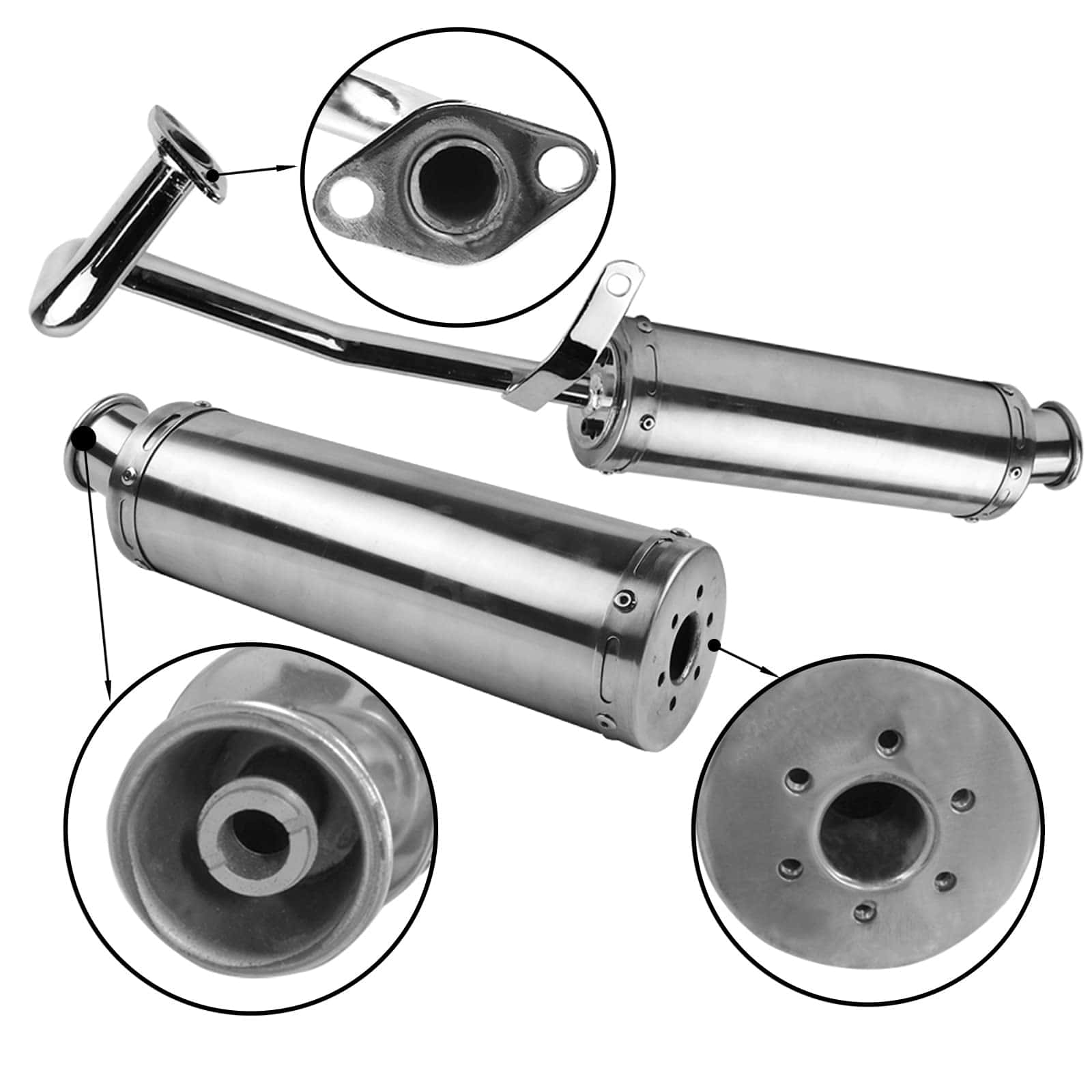 Escape FLYPIG 88x300mm Silenciador de Escape para Scooters - Imagen 6