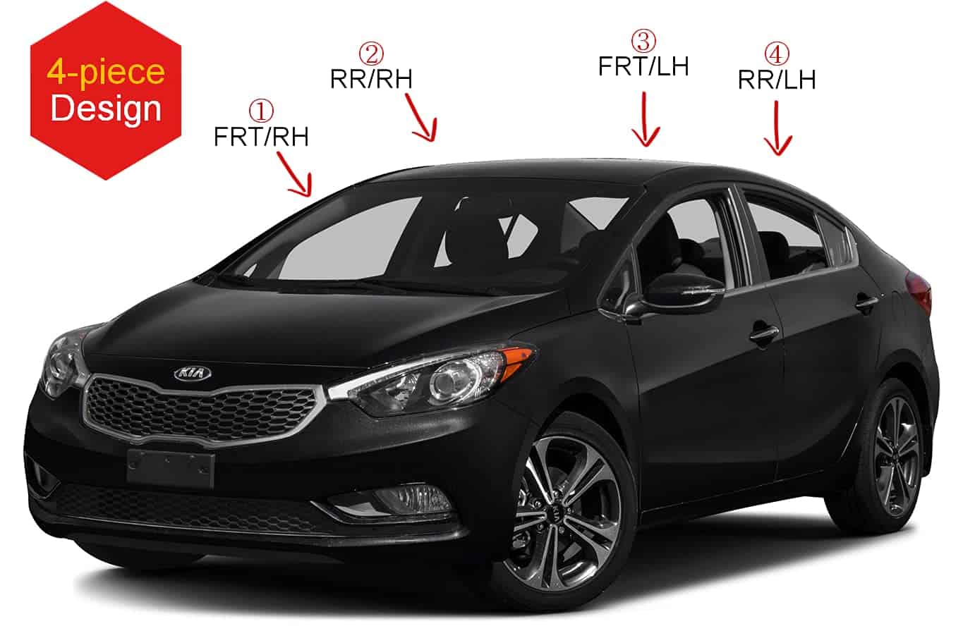 AUTOCLOVER Tape-On Rain Guards Window Visors 4 -Ahumado 2014 - Imagen 4