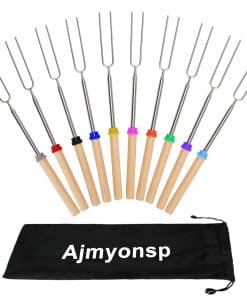 Ajmyonsp 10Pcs Palos para Asar Malvaviscos Pinchos para