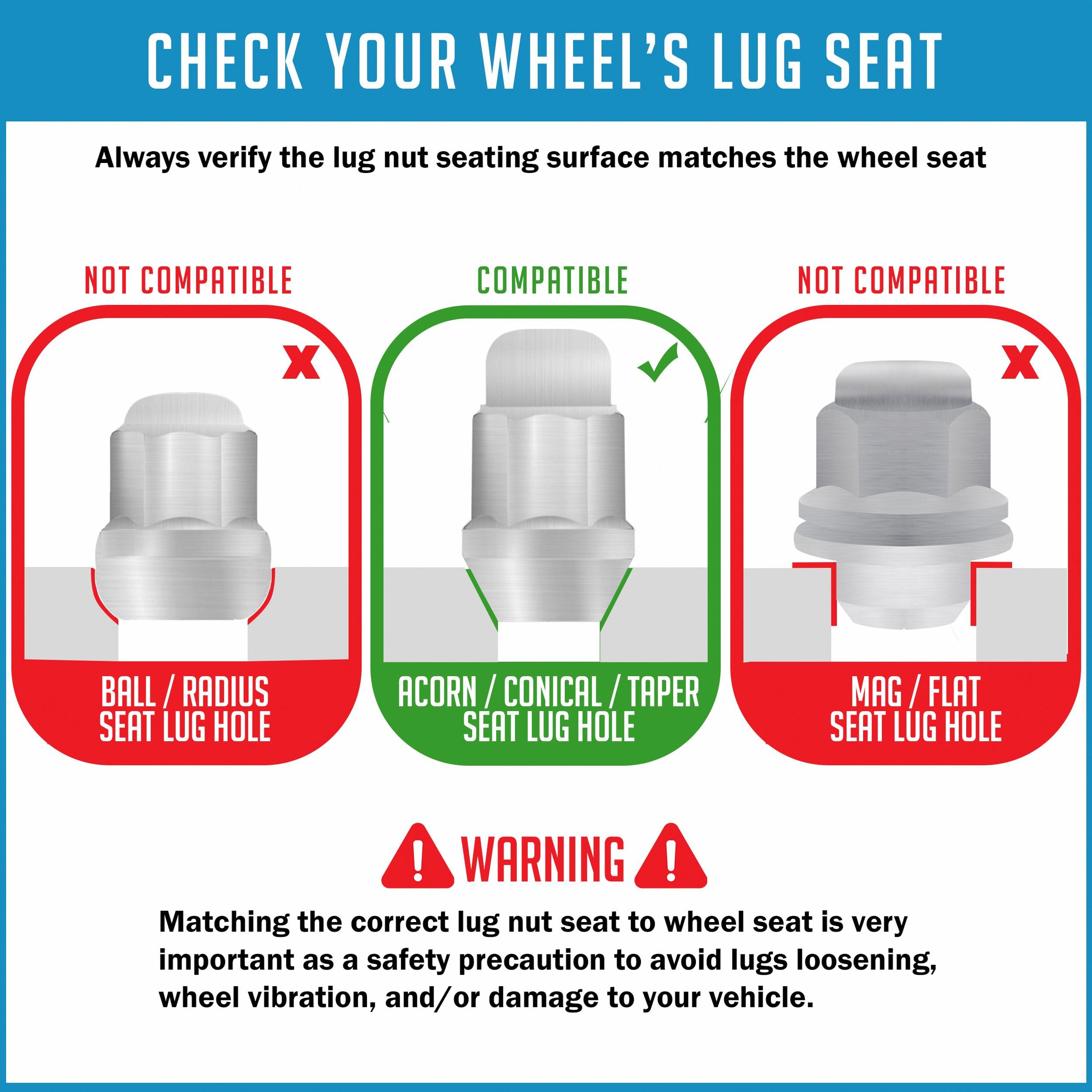 24 Pcs M12x1.5 Tuerca de Bloqueo Cónica 35mm Cromada 13/16" - Imagen 6