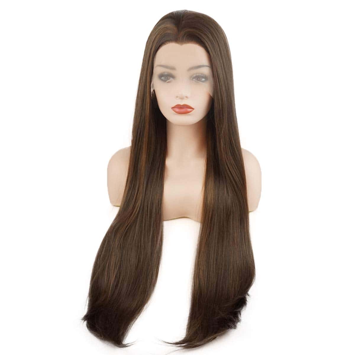 Peluca Lace Front Sintética Meiyite Pelo Liso Súper Largo - Imagen 4