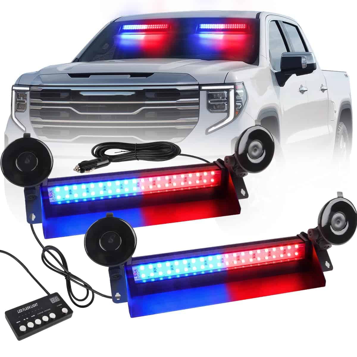 Luces de Emergencia Estroboscópicas LED 2 en 1 para Coche