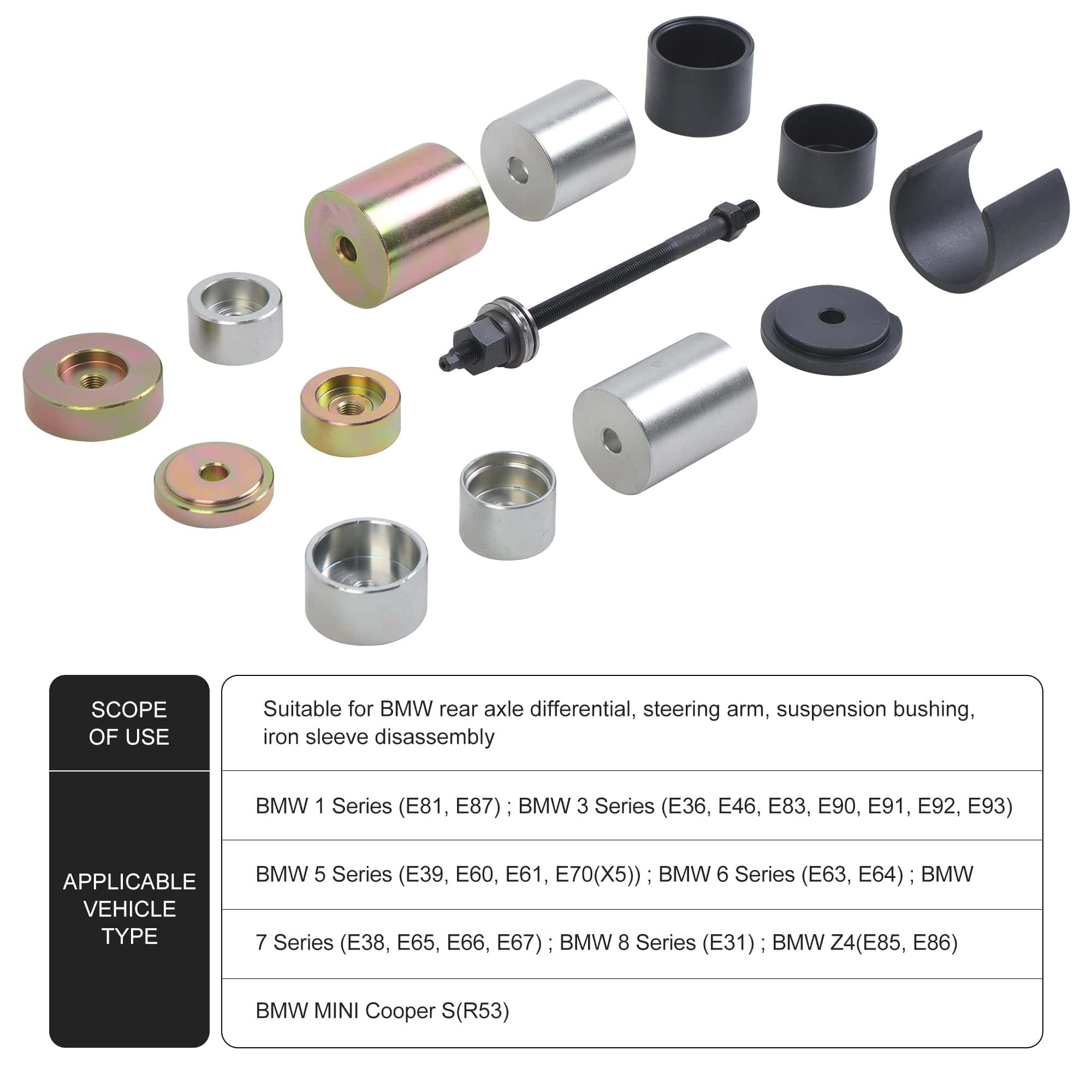 Set de herramientas para bujes de diferencial y eje WINTOOLS - Imagen 3