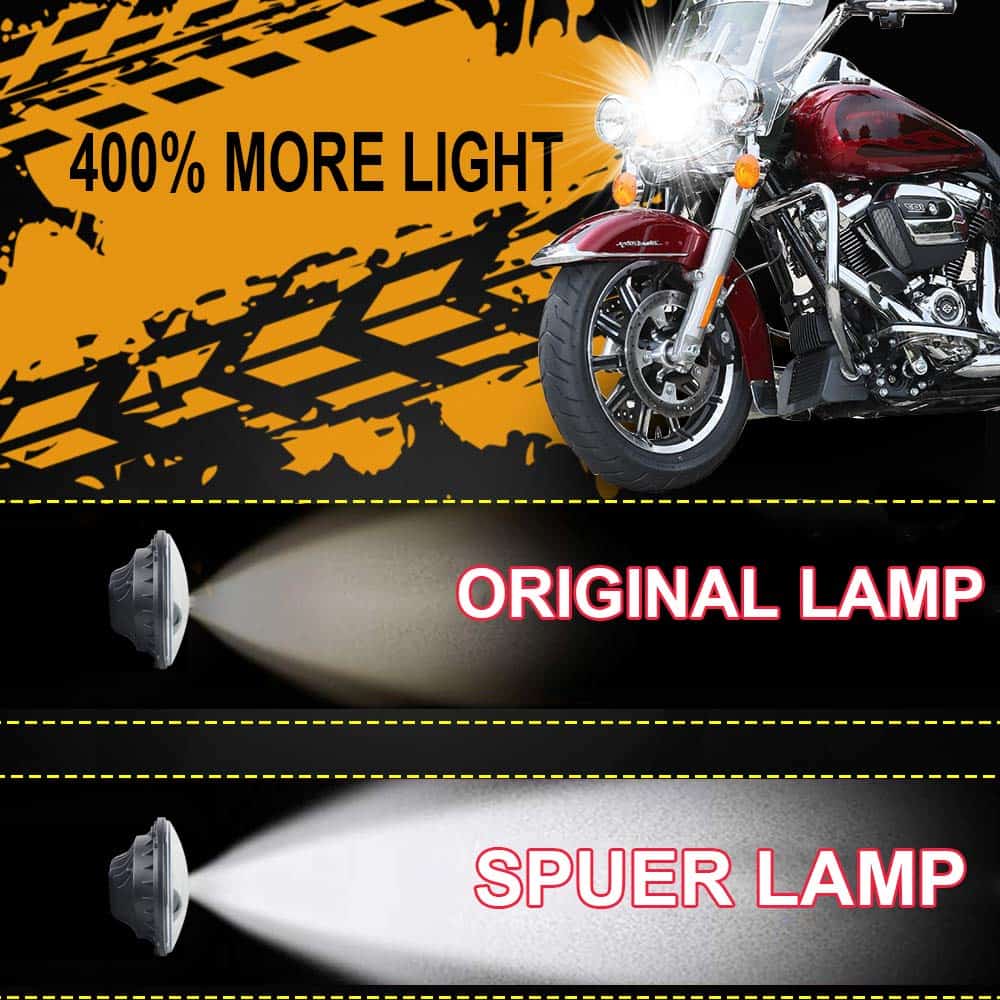 Atubeix 5-3/4 5.75" LED Motocicleta para Iron 883 Dyna - Imagen 5