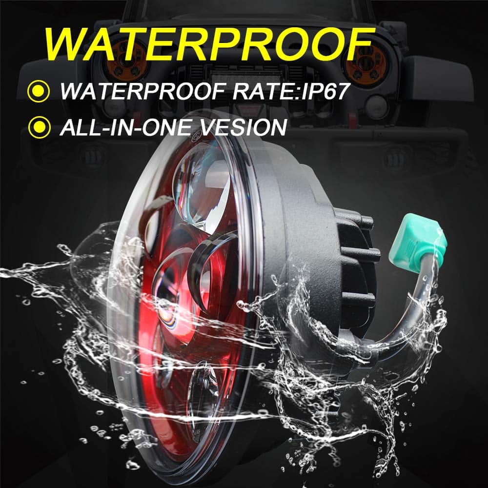 Atubeix 5-3/4 5.75" LED Motocicleta para Iron 883 Dyna - Imagen 6