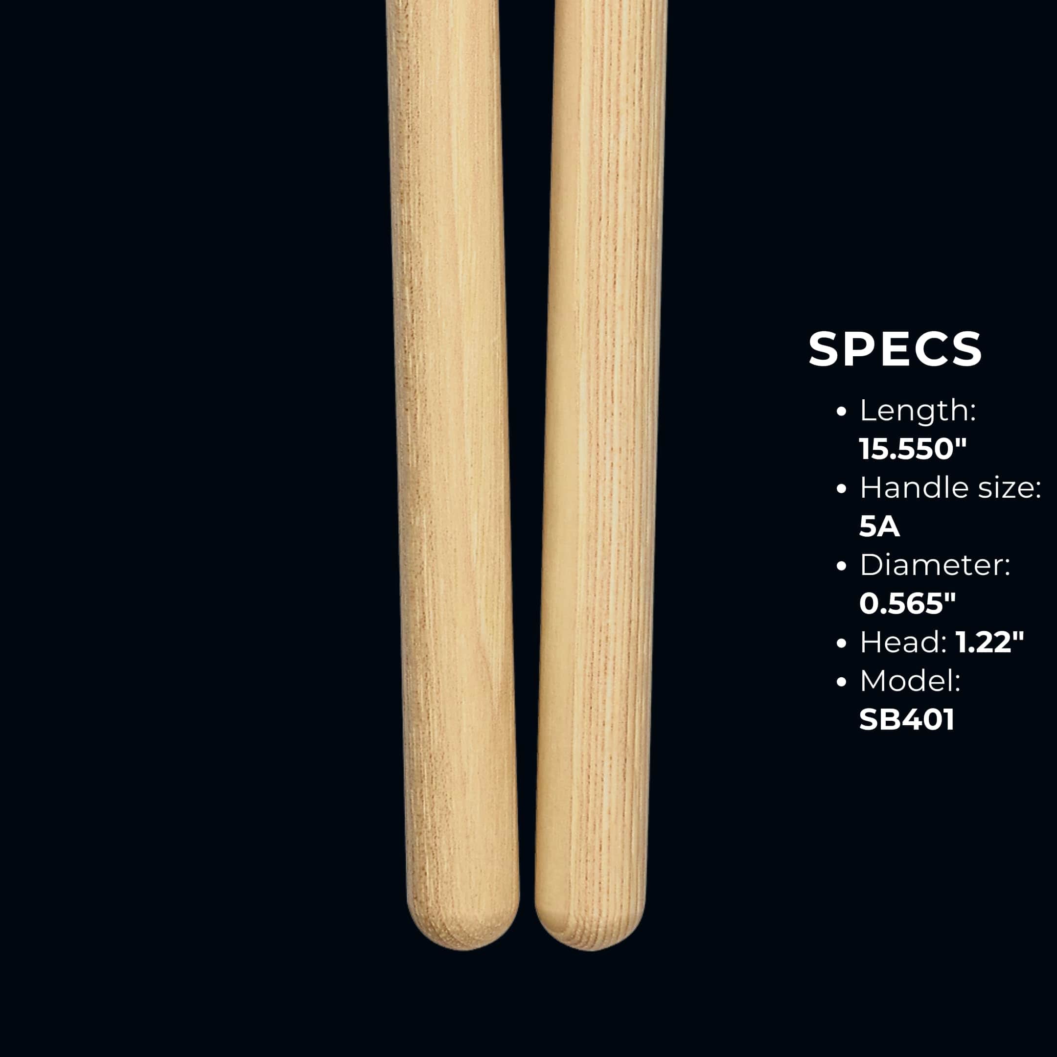 Baquetas para batería Meinl Stick & Brush con cabeza de - Imagen 6