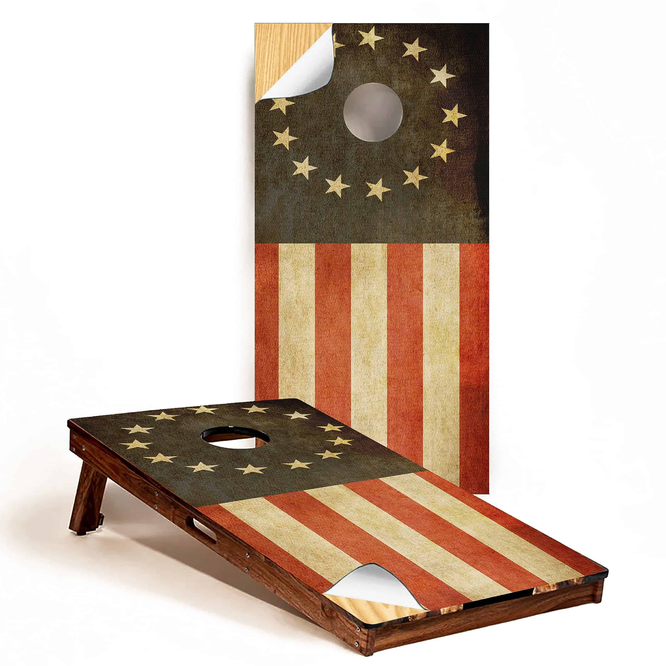 GRAPHIX EXPRESS - C290 Betsy Ross Distressed American Flag