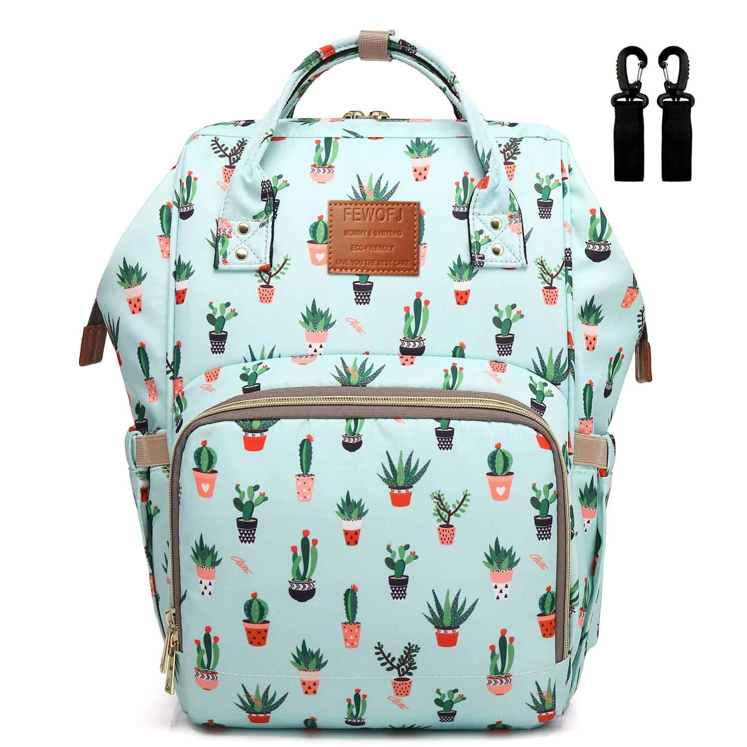 Mochila de pañales FEWOFJ con estampado de cactus,