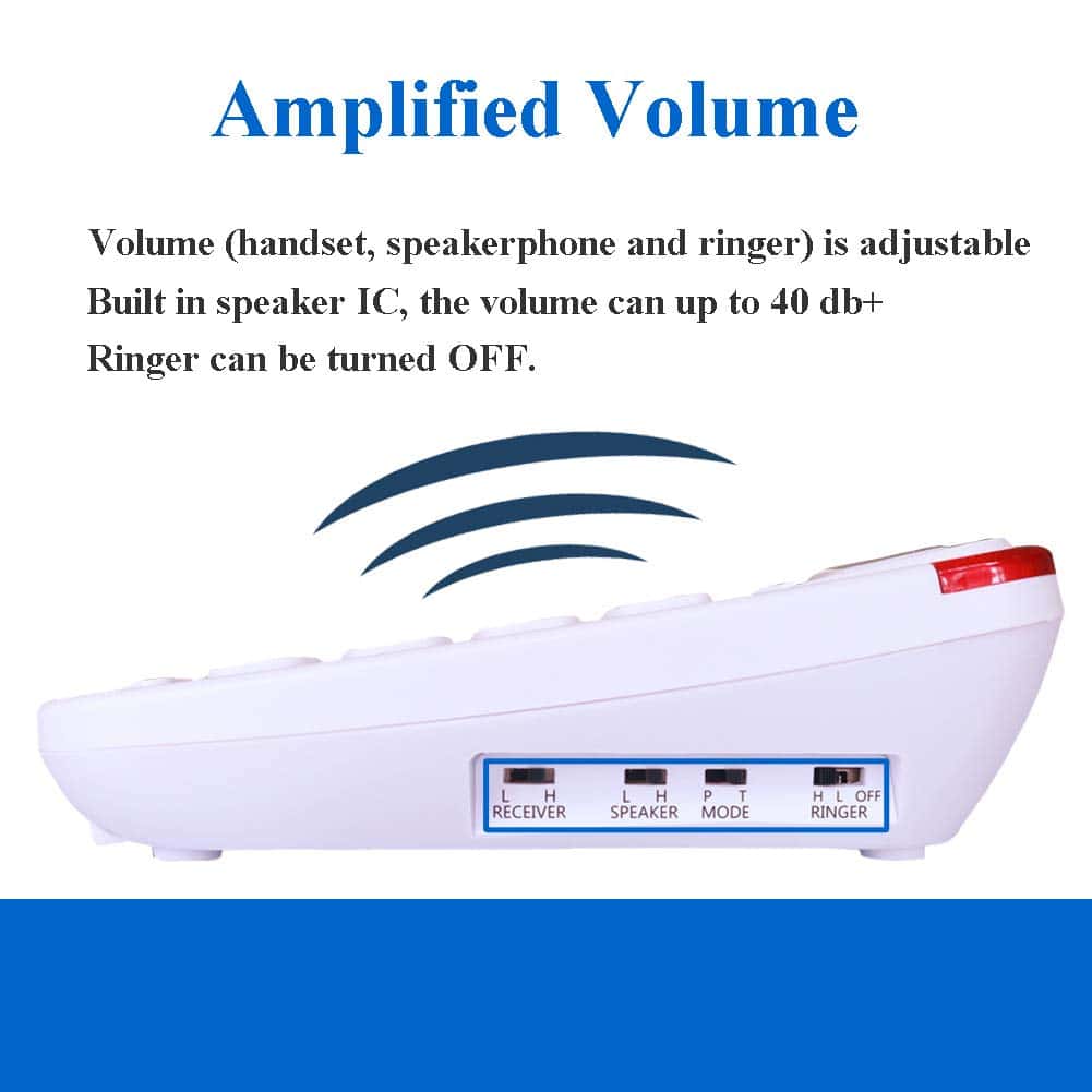 Teléfono para Ancianos HePesTer P-46 Amplificado con - Imagen 3