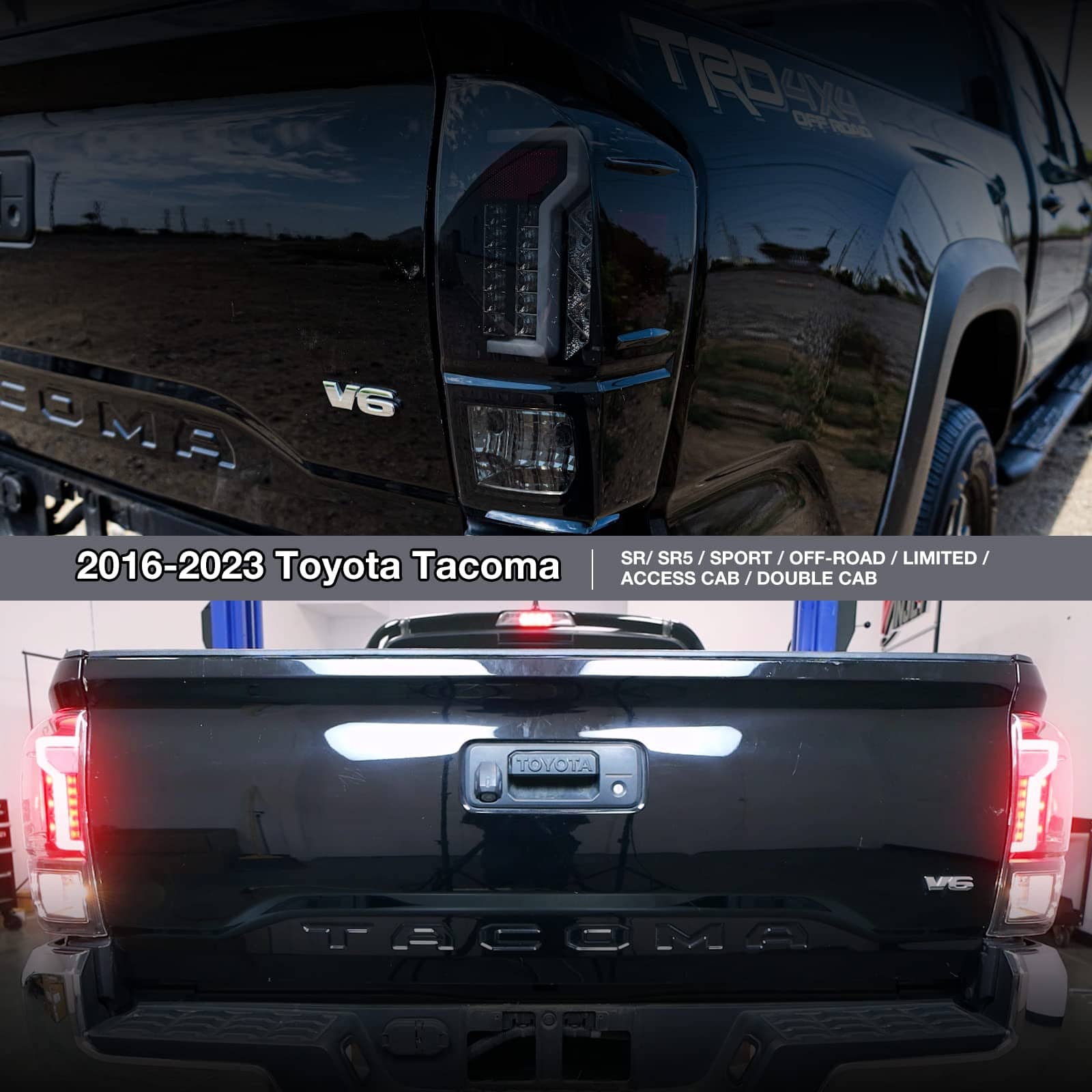 Faro trasero LED AUTOWIKI para Toyota Tacoma 2016-2023 - Imagen 6