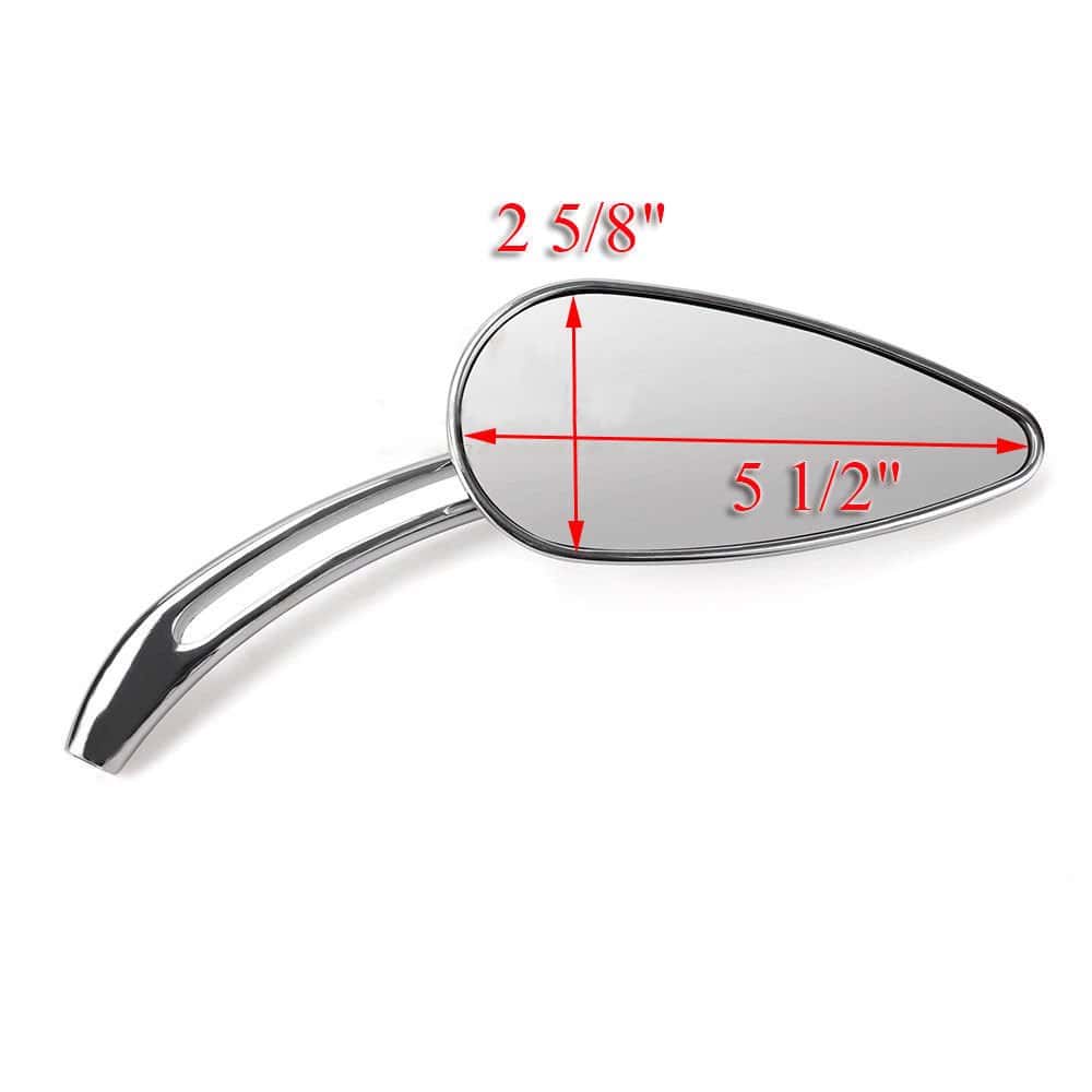 Espejos laterales cromados de lágrima con calaveras de 8 - Imagen 5