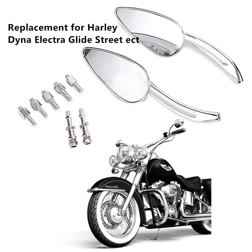 Espejos laterales cromados de lágrima con calaveras de 8 - Imagen 7