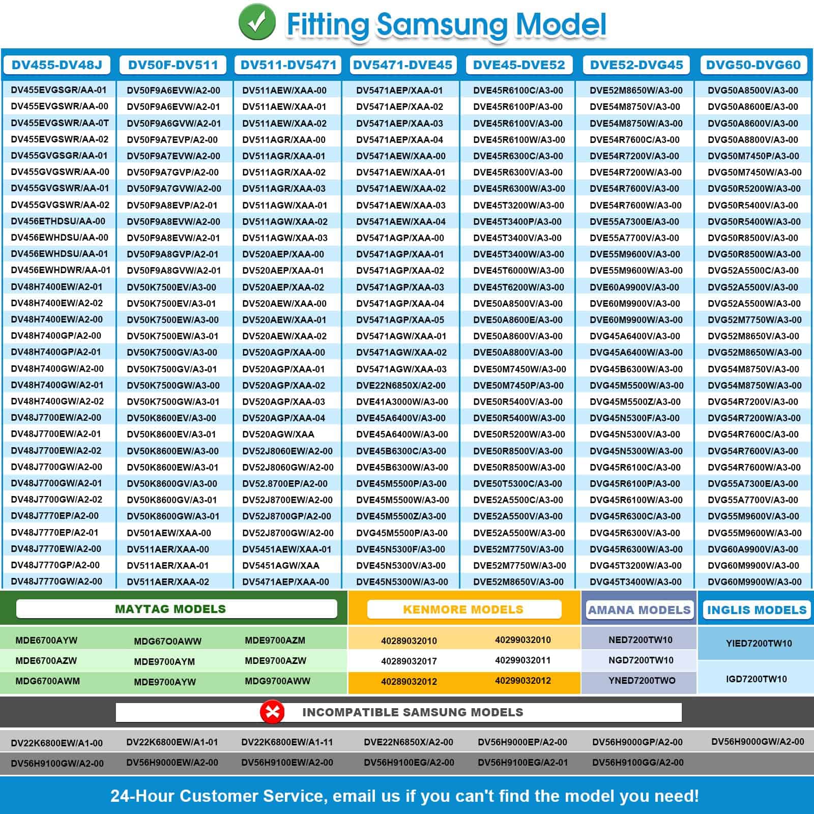 Kit de Reparación de Secadora de Tambor de Reemplazo para - Imagen 7