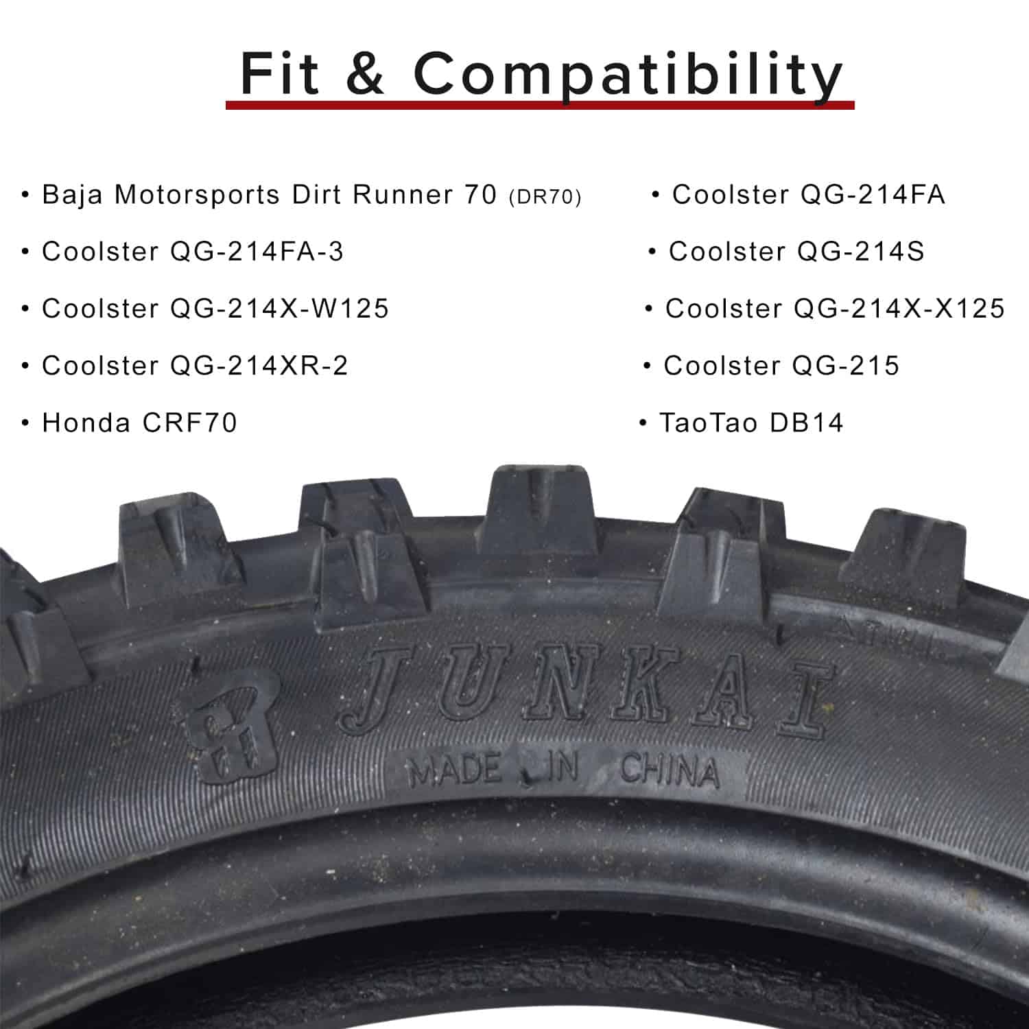Llanta Knobby JK620 Tread 3.00-12 (80/100-12) - Compatible - Imagen 4