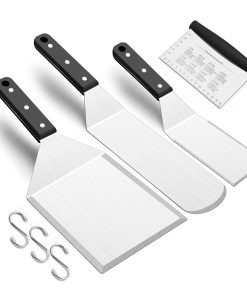 Juego de 7 espátulas Leonyo de plancha, espátulas de acero