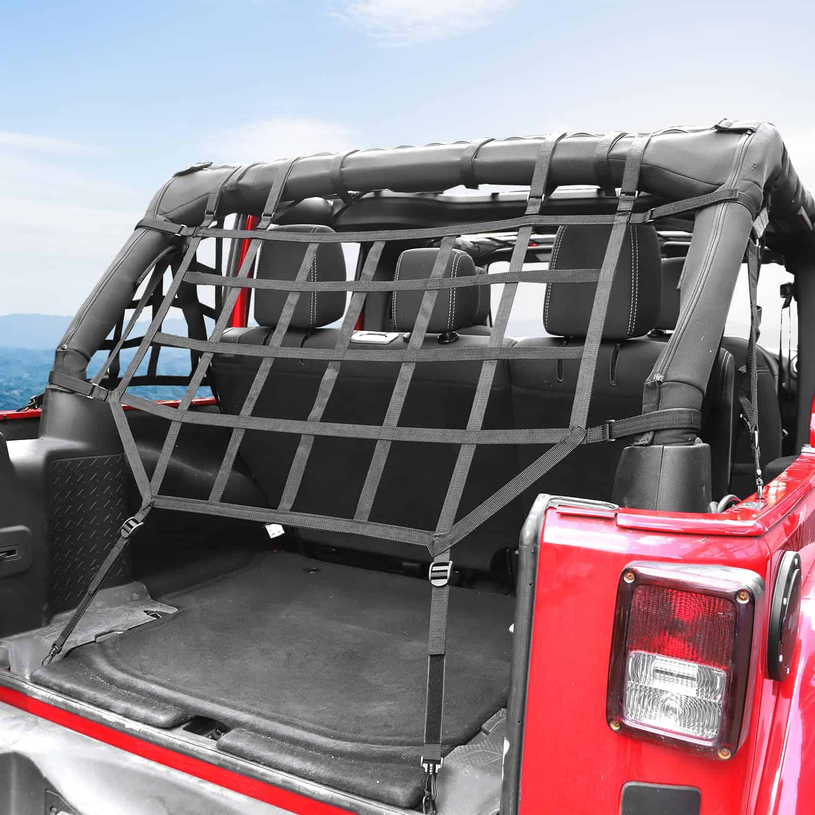 RT-TCZ para Jeep JKU Red de Carga Negra Sistema de - Imagen 8