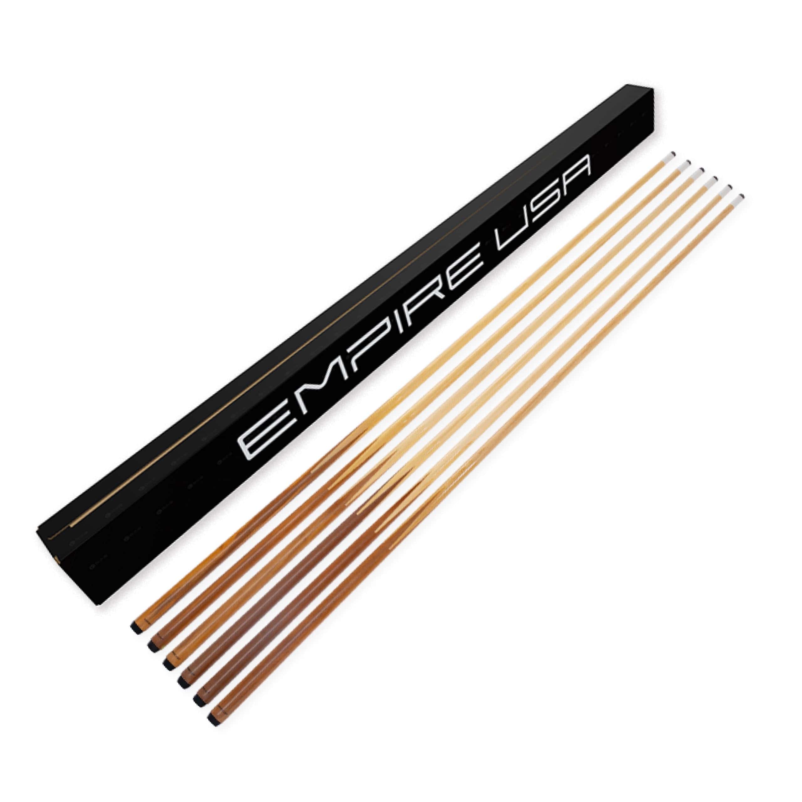 Set de 6 tacos de billar Empire USA de 57" 4-Prong Real