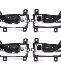 Juego de 4 manijas interiores de puerta cromadas delanteras