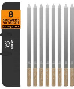Brochetas Premium GrillBee de 23 pulgadas de largo y 1