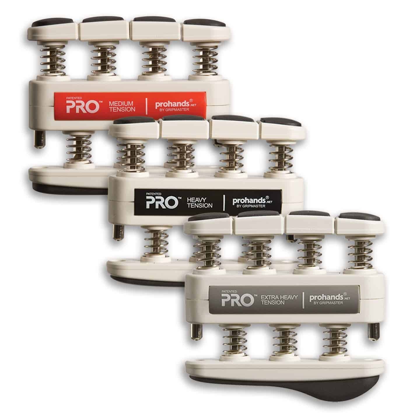 PROHANDS PRO Ejercitador de Mano, -Rojo, Negro, Gris