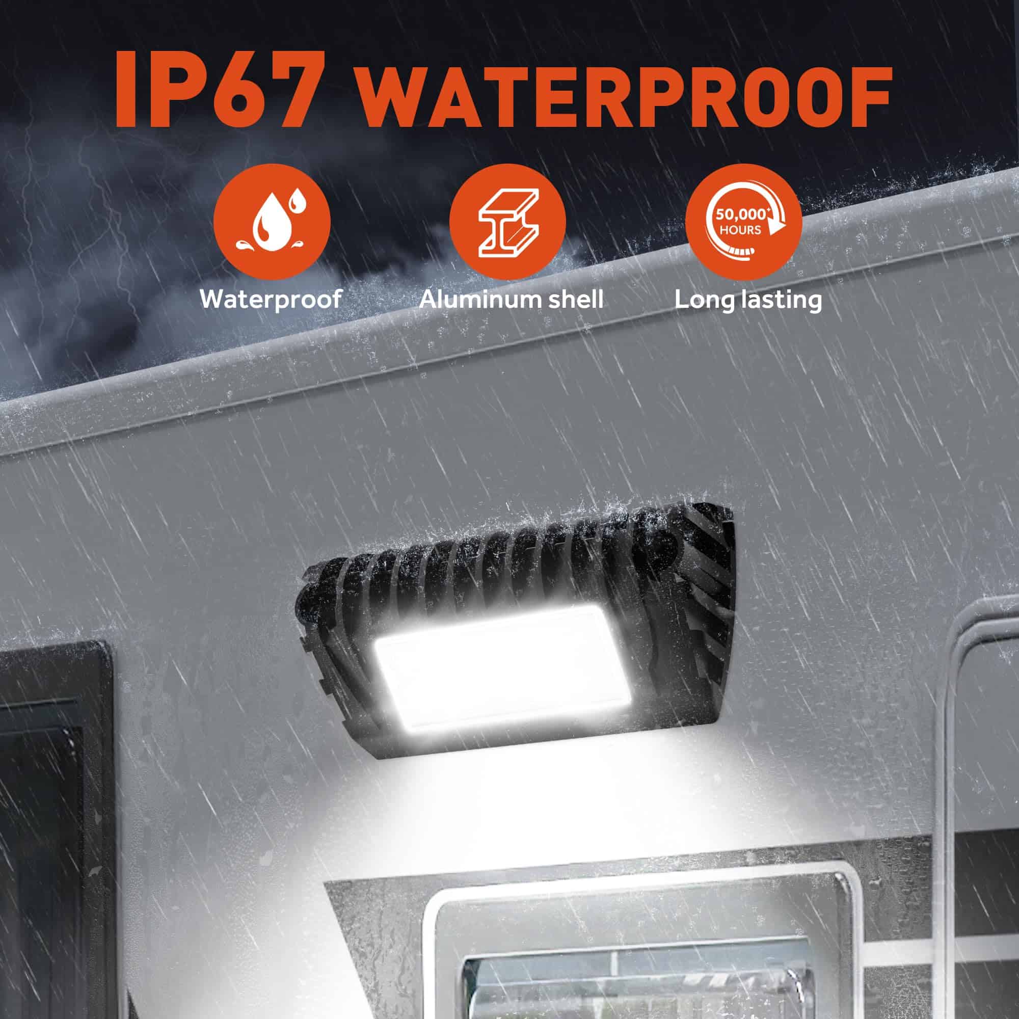 Luz LED para Porche de RV SnowyFox Luz Exterior de Aluminio - Imagen 6