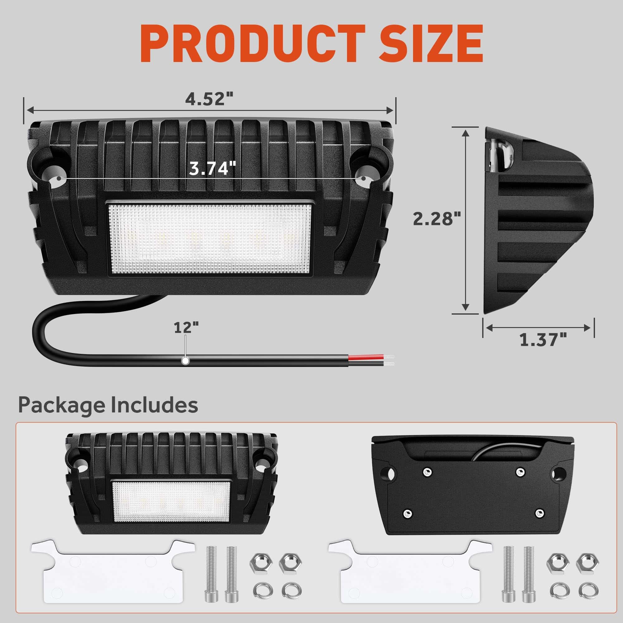 Luz LED para Porche de RV SnowyFox Luz Exterior de Aluminio - Imagen 7