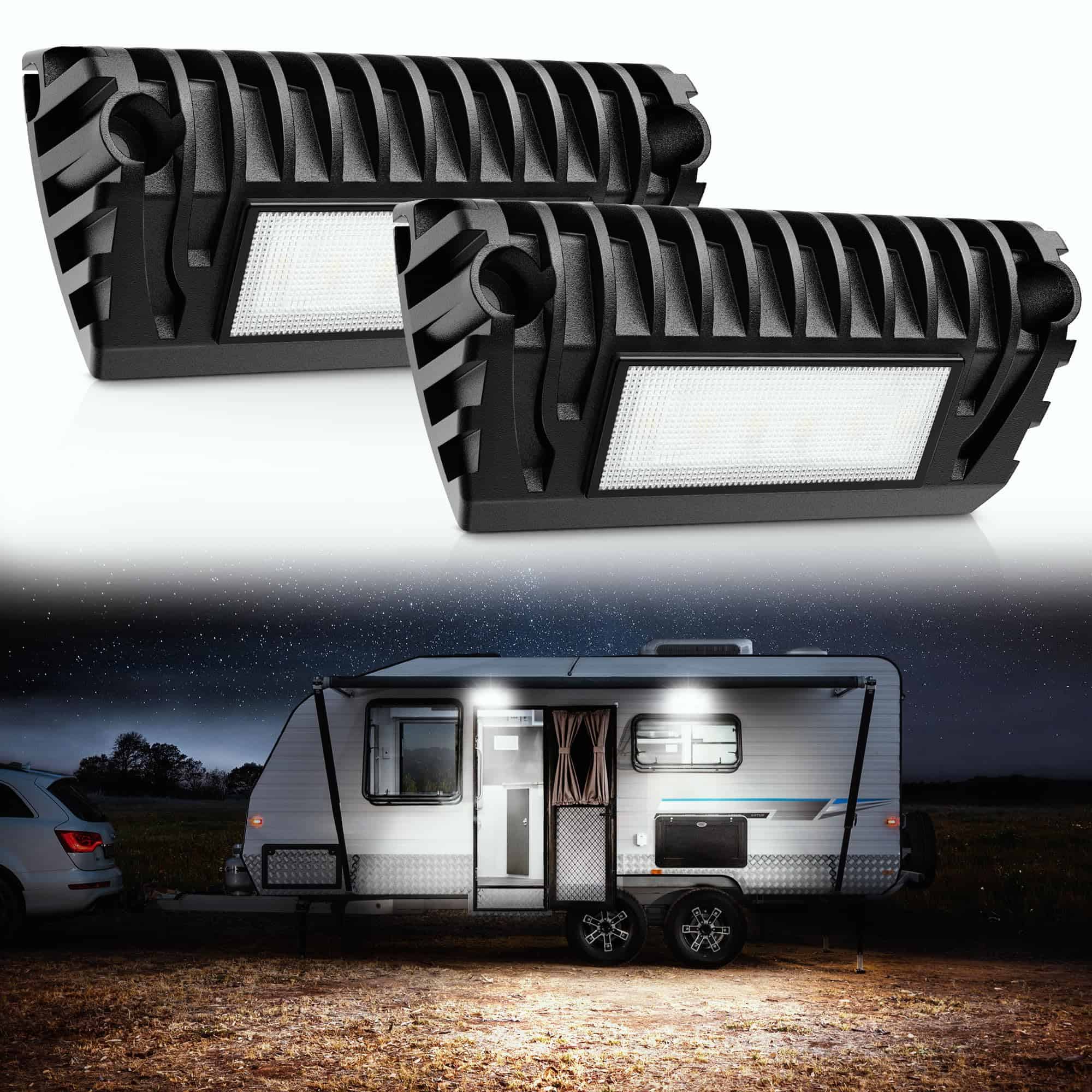 Luz LED para Porche de RV SnowyFox Luz Exterior de Aluminio