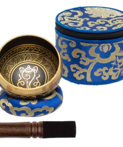 Juego de Cuenco Tibetano con Estuche de Regalo de Tela -