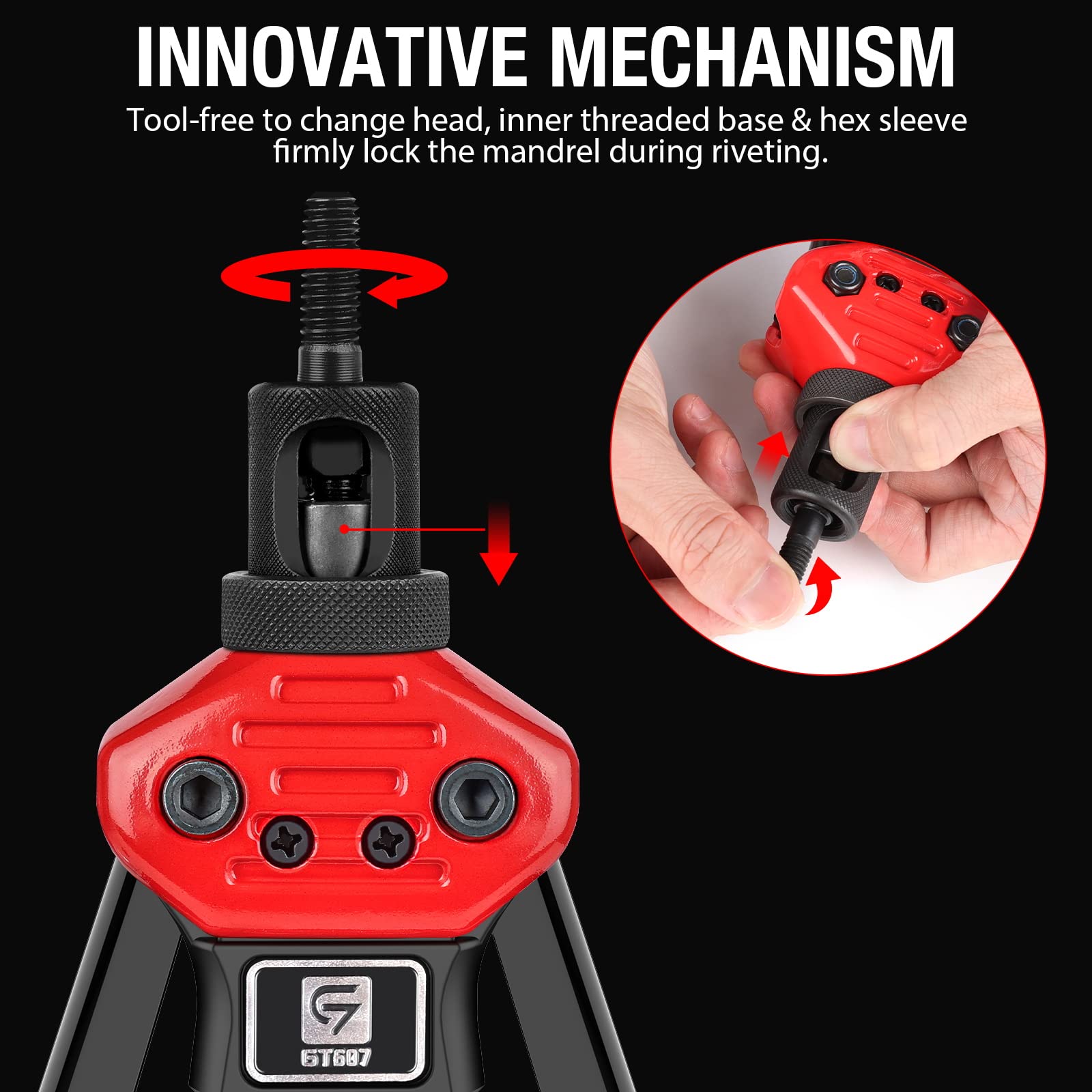 Herramienta de Remaches con Tuercas, GIANTISAN 16 pulgadas - Imagen 5