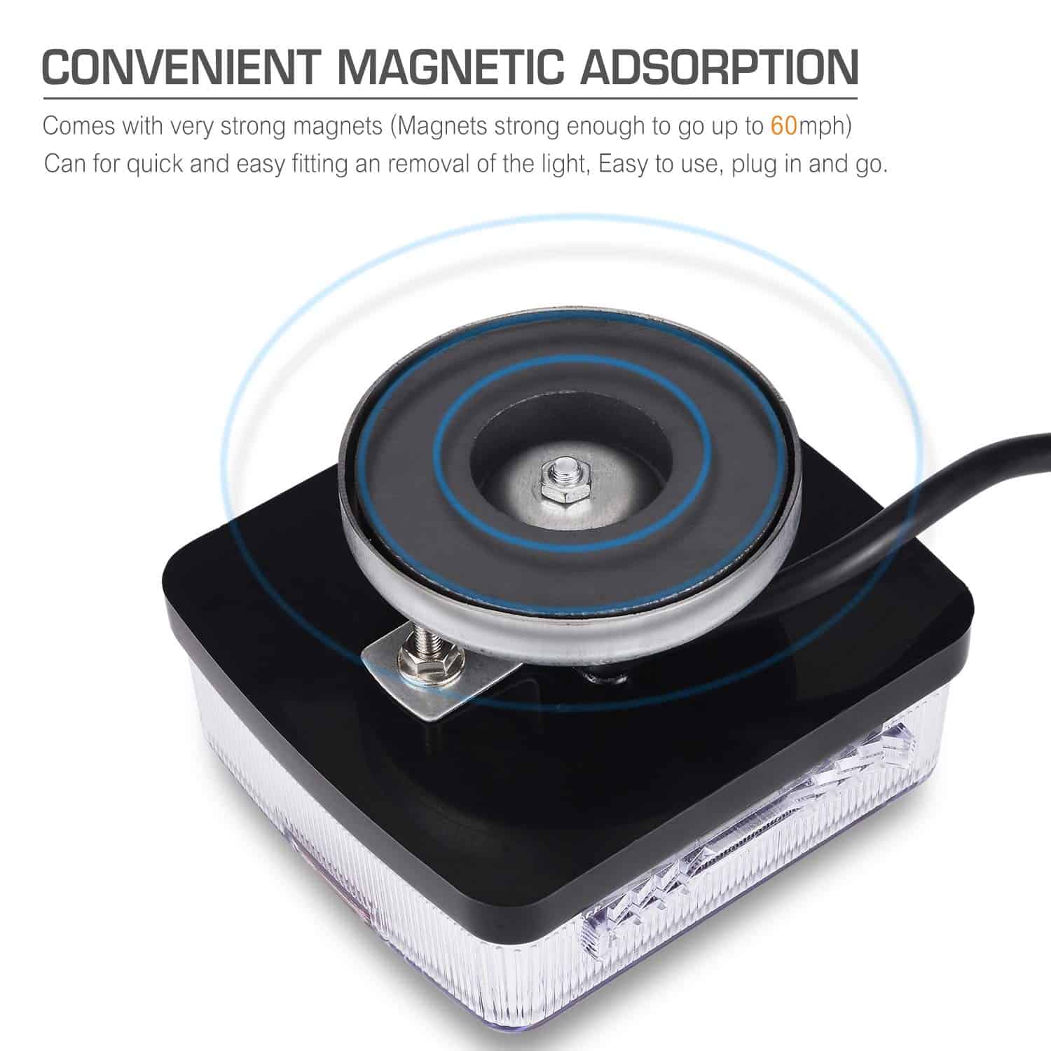 Kit de luces magnéticas para remolque LINKITOM, cable de 24 - Imagen 4