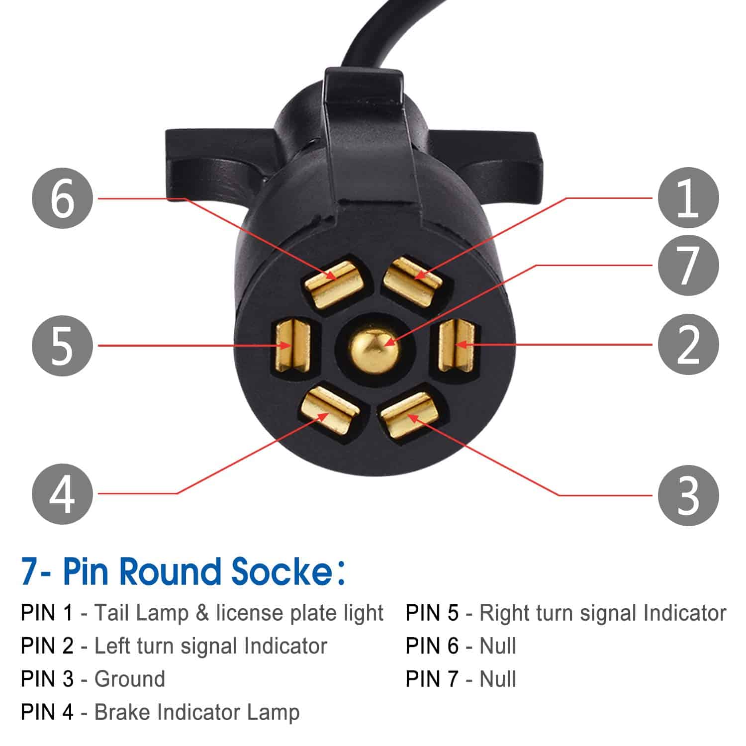 Kit de luces magnéticas para remolque LINKITOM, cable de 24 - Imagen 8