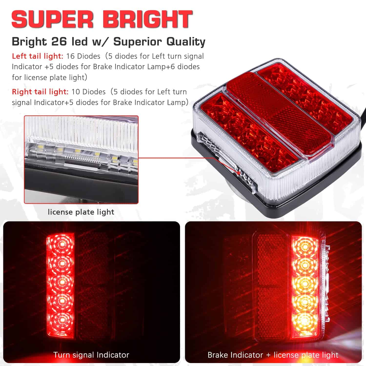 Kit de luces magnéticas para remolque LINKITOM, cable de 24 - Imagen 7