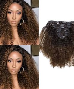 Extensión de Cabello Afro Kinky Curly Clip in de Cabello