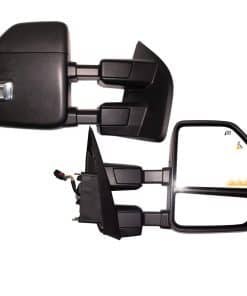 Espejo de remolque AERDM nuevo con carcasa negra con sensor