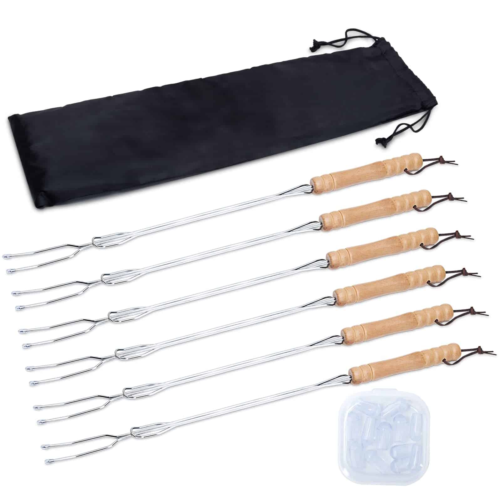 HENGI 6 Pack de Palos para Asar Malvaviscos, 30"