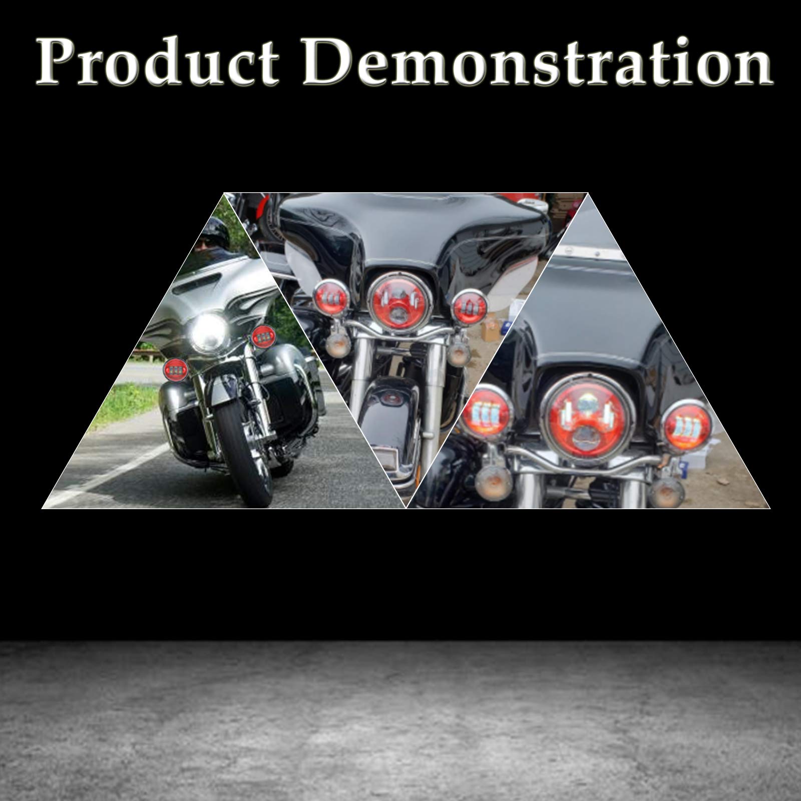 1 Par de Luces de Niebla Rojas de 4.5 Pulgadas con Luz de - Imagen 7