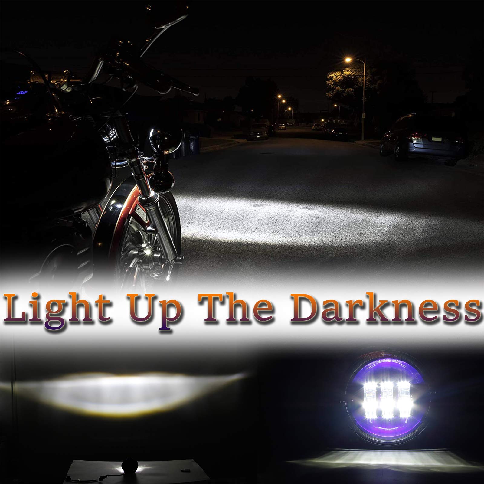 1 Par de Luces de Niebla Rojas de 4.5 Pulgadas con Luz de - Imagen 6