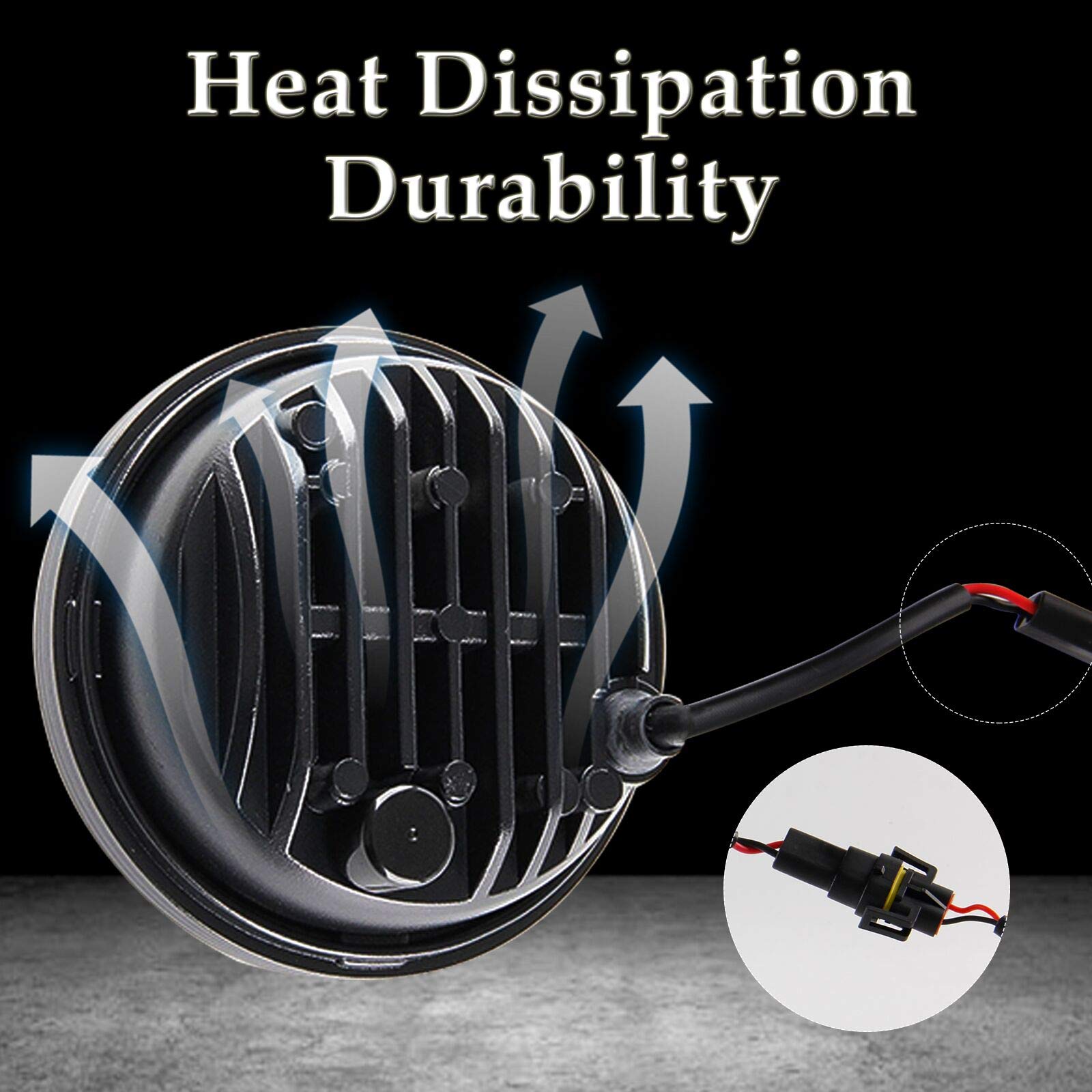 1 Par de Luces de Niebla Rojas de 4.5 Pulgadas con Luz de - Imagen 5