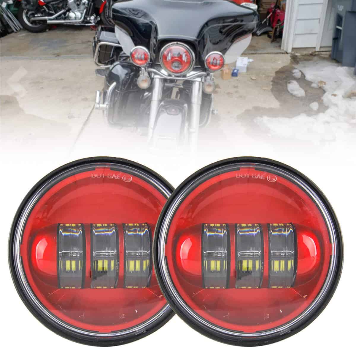 1 Par de Luces de Niebla Rojas de 4.5 Pulgadas con Luz de