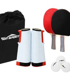 Set de raquetas de ping pong Win SPORTS con red retráctil,