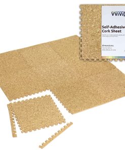VViViD Tapete de Piso de Espuma de Corcho Entrelazado de 12