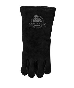 Guantes de Cuero de Alta Resistencia Pit Boss, Negro, 1