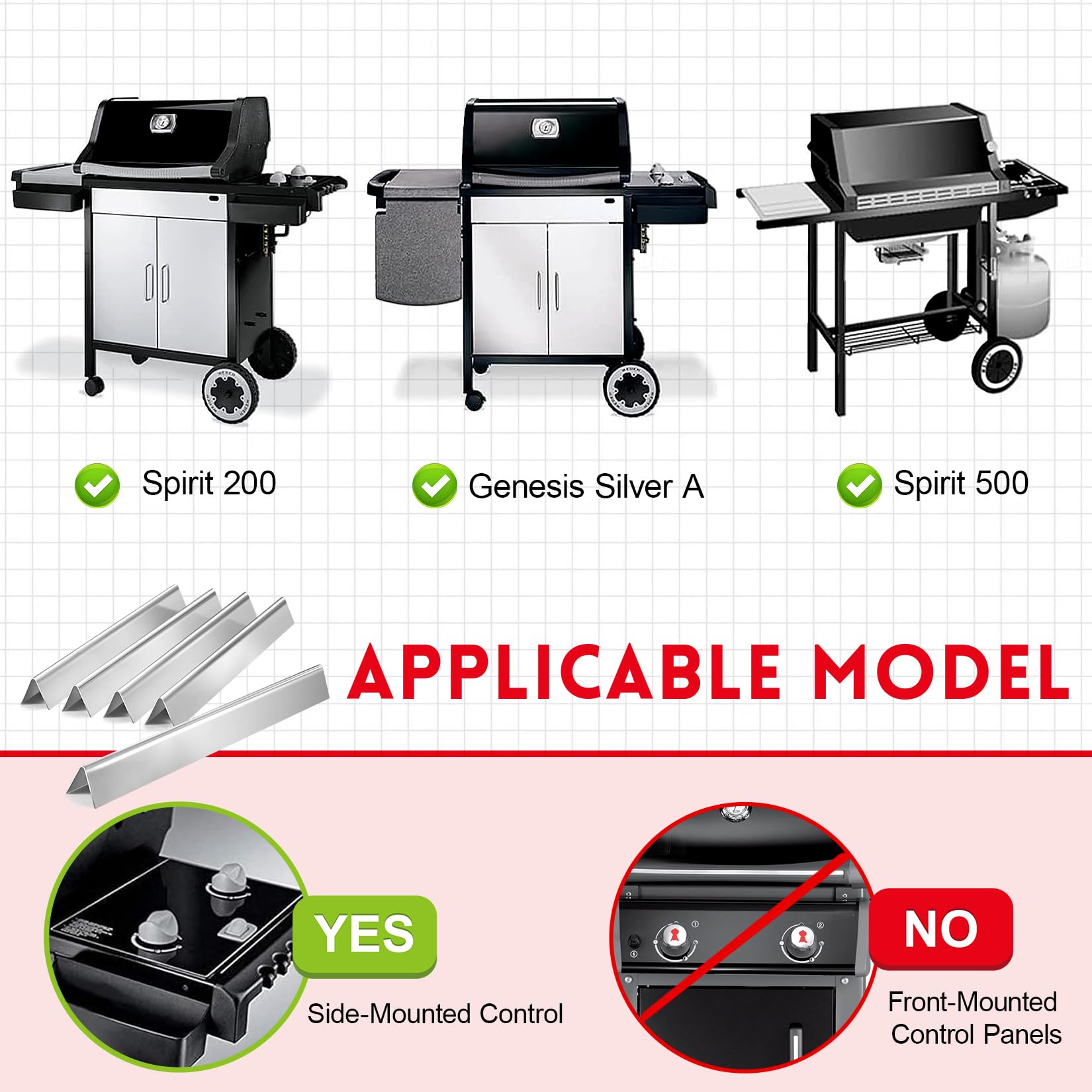 Barras Flavorizer de 21" de reemplazo para Weber 7534 - Imagen 3