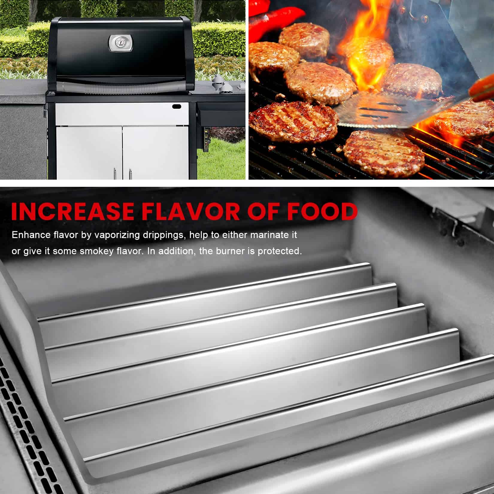 Barras Flavorizer de 21" de reemplazo para Weber 7534 - Imagen 7