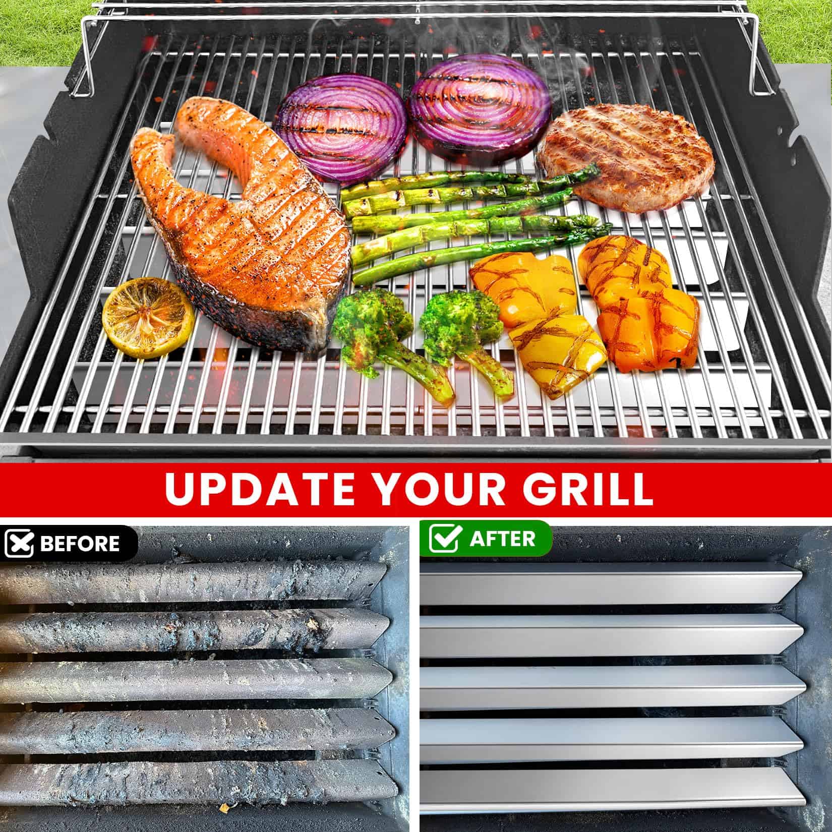 Barras Flavorizer de 21" de reemplazo para Weber 7534 - Imagen 6