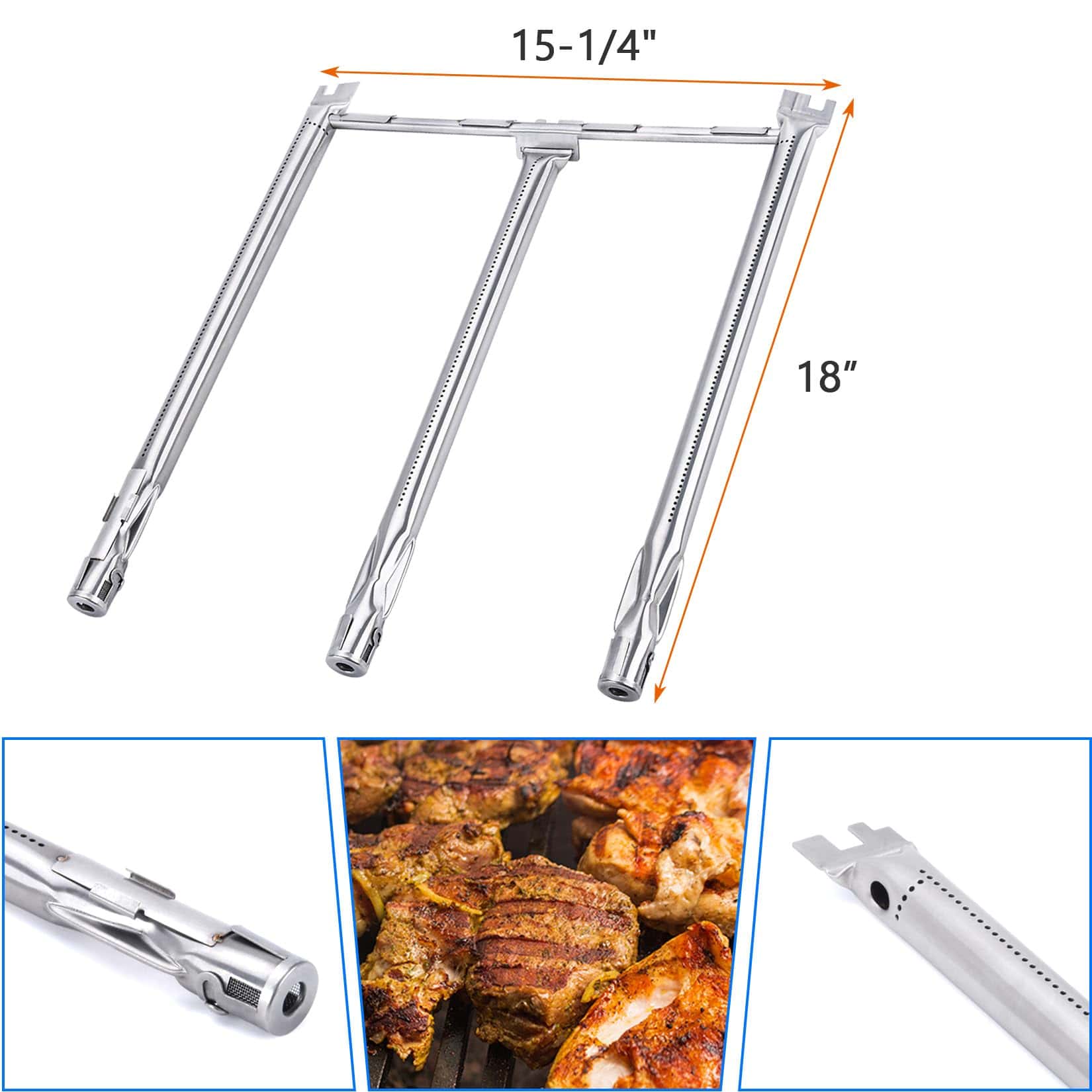 Quemadores de Parrilla de Repuesto GasSaf 69787 para Piezas - Imagen 3
