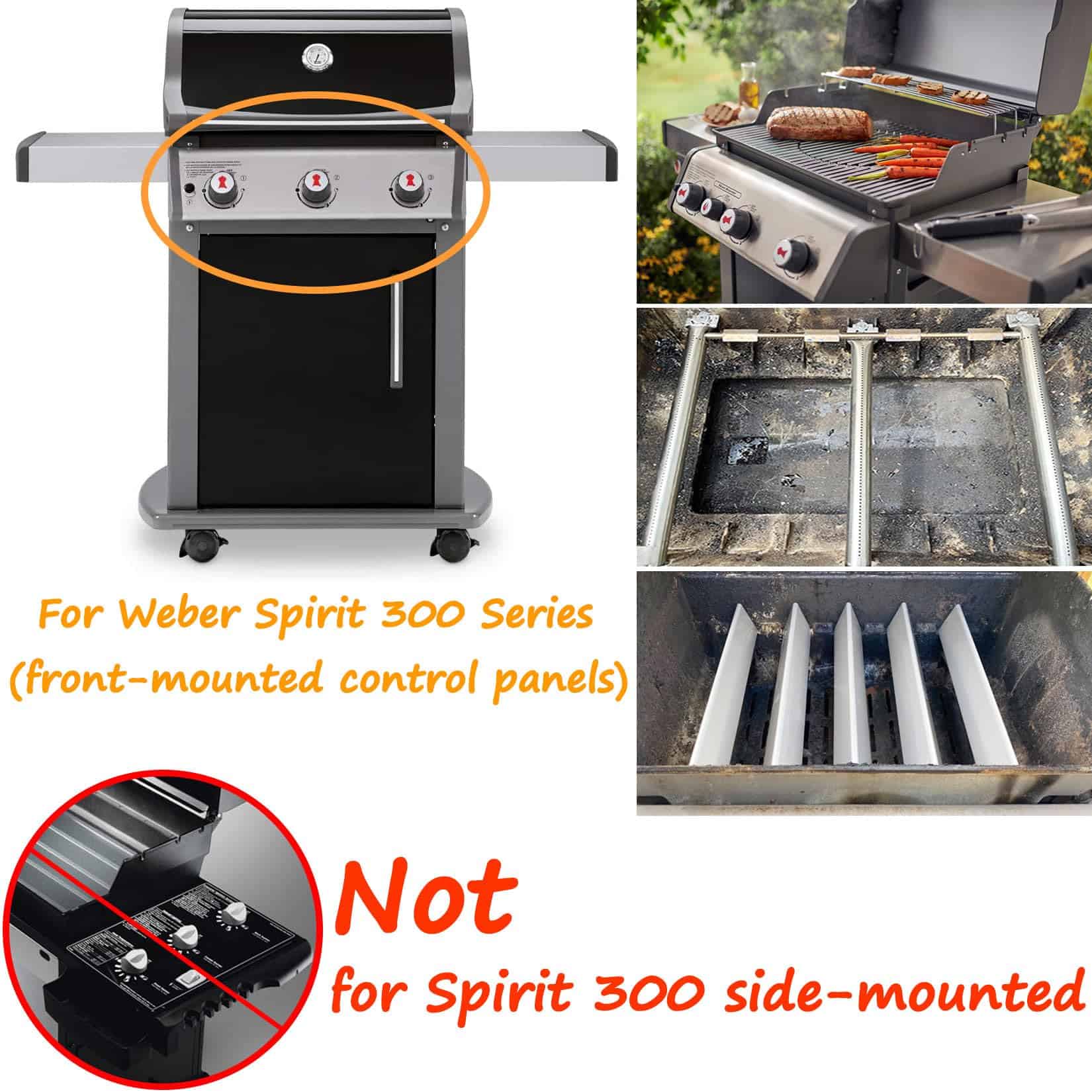 Juego de barras flavorizer de 15.3 pulgadas y tubo quemador - Imagen 6