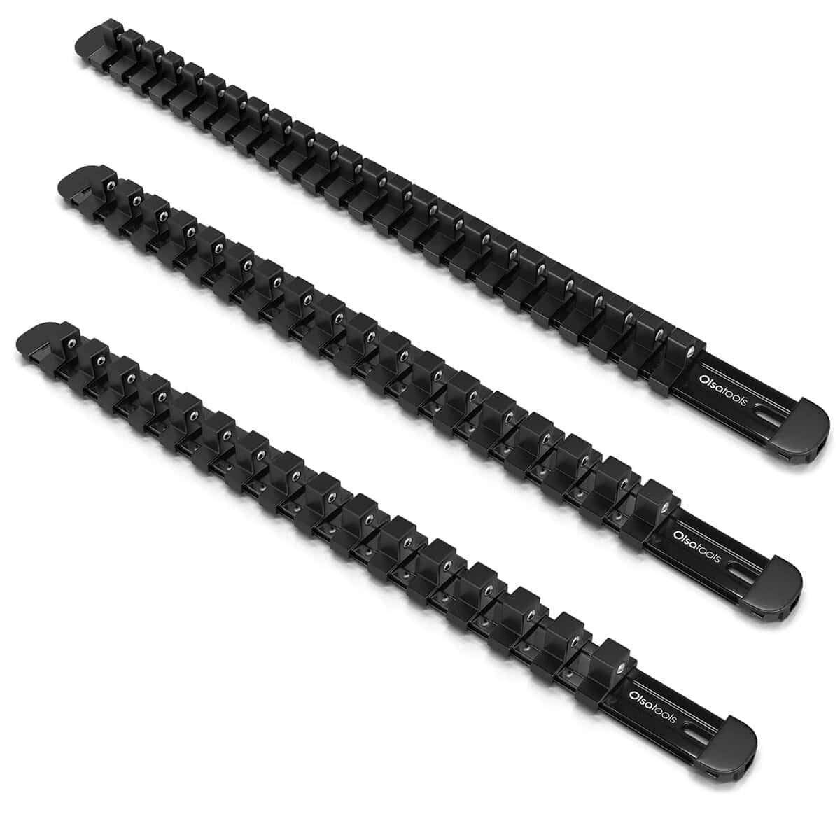 Juego de 3 Organizadores de Sockets de Aluminio Olsa Tools