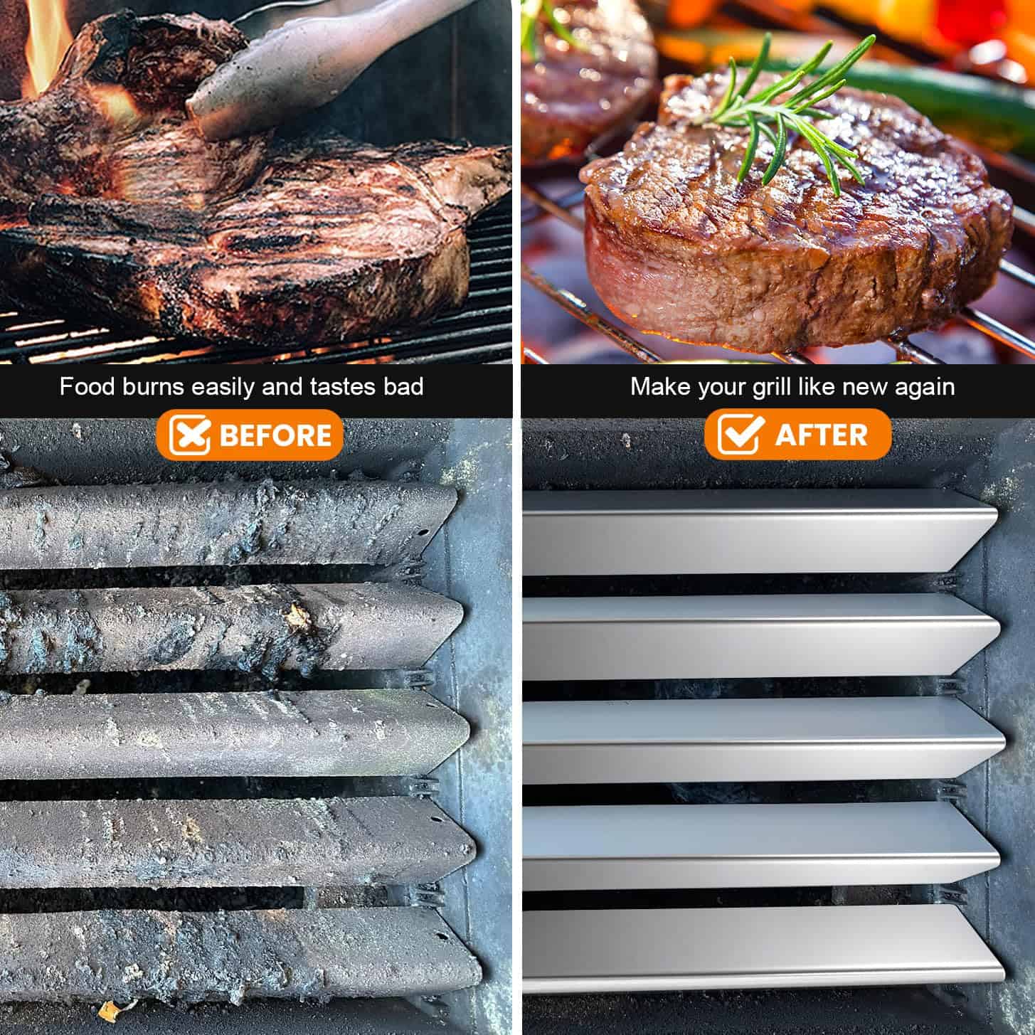 GGC 22.5" Barras Saborizantes para Weber 7536, 7537, Spirit - Imagen 6